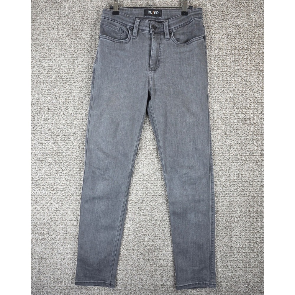 DU/ER L2X Slim Fit Mens 29x30 Grey Jeans Pants Denim Stretch